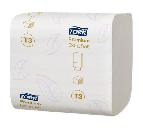 Tork 114276 Туалетная бумага листовая Premium (T3) 2 слоя, 30 м (11x19 см), 252 листа, белая