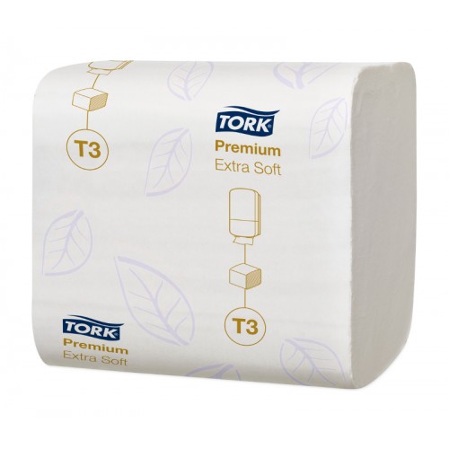 Туалетная бумага листовая Tork Premium (T3) 2-х слойная, 30 м (11x19 см), 252 листа, белая, арт 114276