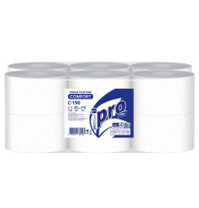 Туалетная бумага PROtissue Comfort 1 слой, 6 рулонов, 200 м, белая, втулка 6 см, Сясьский ЦБК С190