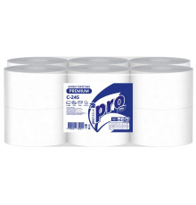 Туалетная бумага PROtissue Premium 2 слоя, 12 рулонов, 120 м, 960 листов (9,5х12,5 мм), белая, втулка 6 см, Сясьский ЦБК С245