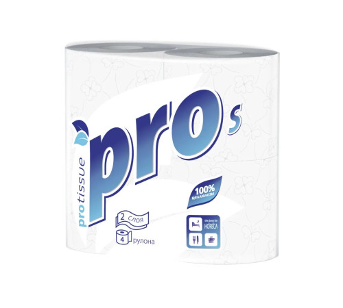 Туалетная бумага PROtissue Premium 2 слоя, 96 рулонов, 23 м, 184 листа (9,6х12,5 см), белая, втулка 4,5 см, Сясьский ЦБК С160