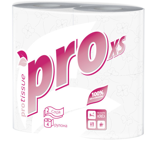Туалетная бумага PROtissue Premium 2 слоя, 96 рулонов, 18 м, 144 листа (9,6х12,5 см), белая, втулка 4,5 см, Сясьский ЦБК С177