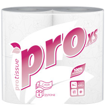 Туалетная бумага PROtissue Premium 2 слоя, 96 рулонов, 18 м, 144 листа (9,6х12,5 см), белая, втулка 4,5 см, Сясьский ЦБК С177