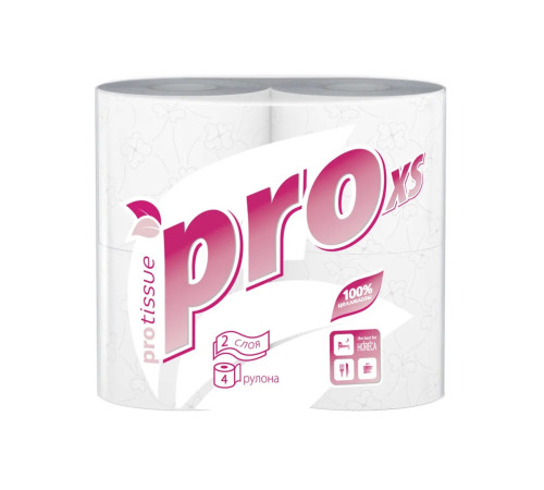 Туалетная бумага PROtissue Premium 2 слоя, 96 рулонов, 18 м, 144 листа (9,6х12,5 см), белая, втулка 4,5 см, Сясьский ЦБК С177