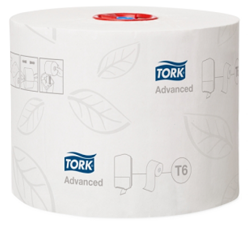 Tork 127530 Туалетная бумага Advanced Mid-size (T6) 2 слоя, 27 рулонов, 100 м, белая
