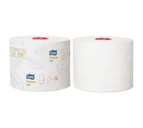Tork 127520 Туалетная бумага Premium Mid-size (T6) 2 слоя, 27 рулонов, 90 м, белая