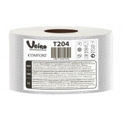 Туалетная бумага Veiro Professional Comfort 2-х слойная, 12 рулонов, 170 м, 1360 листов (9.5x12.5 см), белая