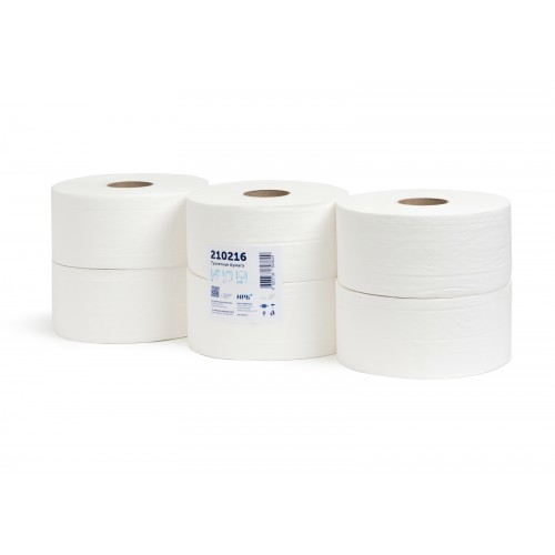 Туалетная бумага НРБ ТБ 2-240 2-х слойная, 6 рулонов, 240 м, 1920 листов, белая, арт 210216