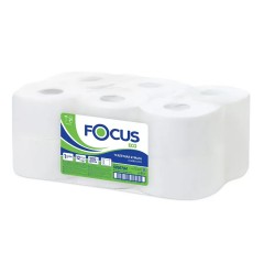 Туалетная бумага FOCUS ECO JUMBO, 1-сл., Белая, 200 м., 12 рул./упак.
