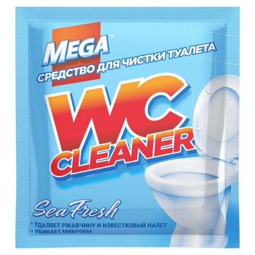 WC Cleaner Sea Fresh порошок для чистки туалета с антимикробным эффектом MEGA, 130 г АМС Кемикал Ч-15-9