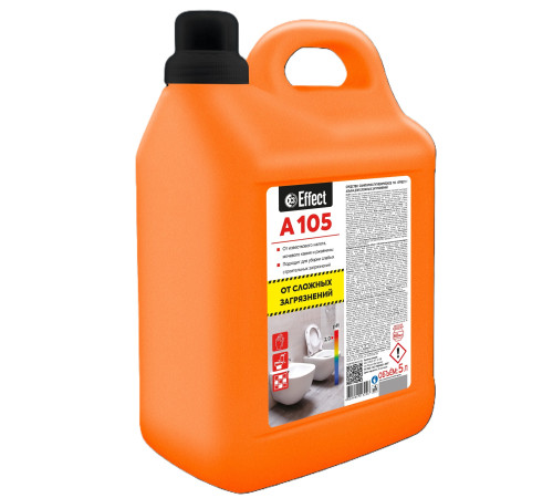 Чистящее средство для сложных загрязнений санузлов Альфа 105, 5 л, Effect 25994 1/2