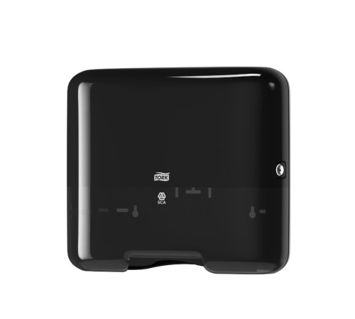 Мини-диспенсер для листовых полотенец Singlefold сложения ZZ и С, черный Tork 553108