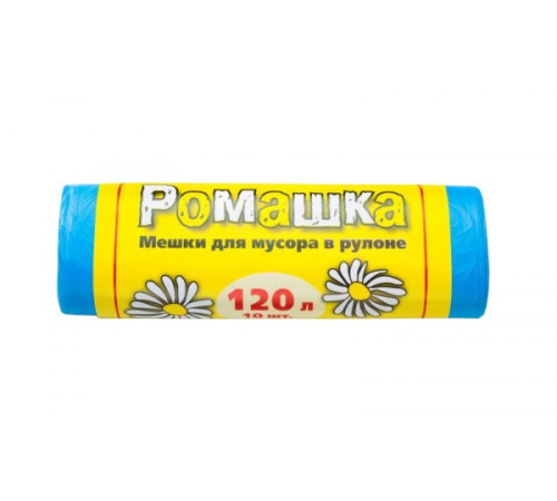 Мешки для мусора 120 л, 10 шт, 11 мкм, 70x110 см, ПНД, синие ППК НМ.120.10.30.С