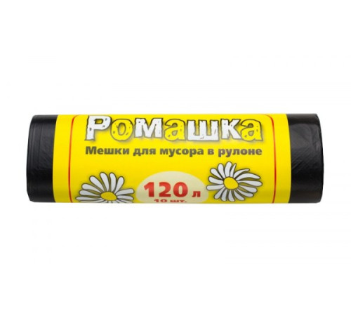 Мешки для мусора 120 л, 10 шт, 16 мкм, 70x110 см, ПНД, черные ППК НМ.120.10.20.Ч