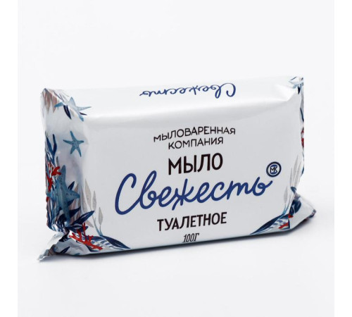 Мыло туалетное 100 г МК Свежесть, 90 шт/уп, ГОСТ 28546-2002 Мыловаренная Компания ООО 6593