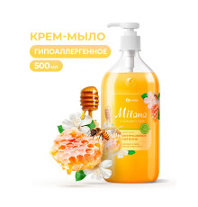 Milana Крем-мыло Молоко и Мёд с дозатором, 500 мл, Grass