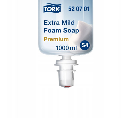 Жидкое мыло Premium, ультра-мягкое мыло-пена, 1 л, Система S4, Tork 520701