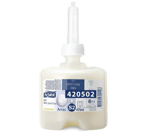 Жидкое мыло мягкое Premium, мини, система S2 , 475 мл Tork 420502