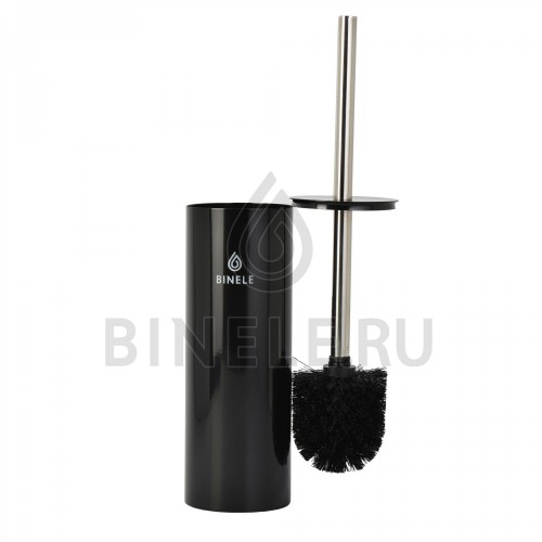 Ершик для унитаза  BINELE Lux с настенным креплением, 40 см, чёрный