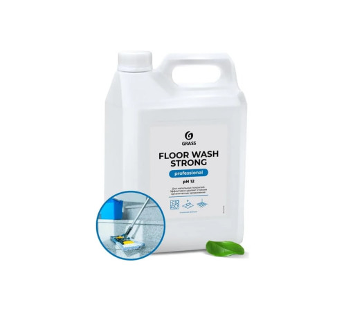 FLOOR WASH STRONG, Щелочное концентрированное средство для мытья пола 5,6 кг., Grass, 1/4 FLOOR WASH STRONG, Щелочное концентрированное средство для мытья пола 5,6 кг., Grass, 1/4
