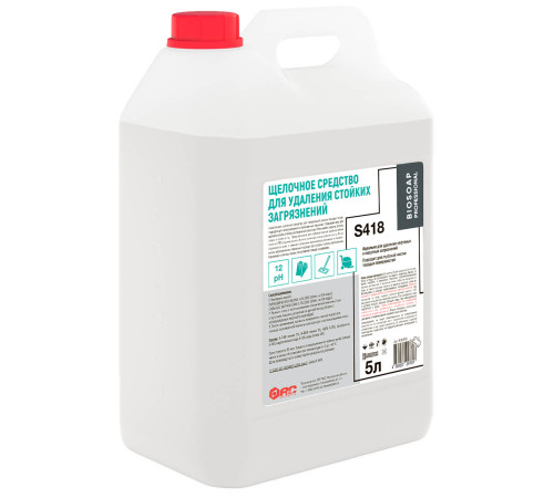 BIOSOAP S418 Щелочное средство для удаления стойких загрязнений, 5 л, АИС 9060095