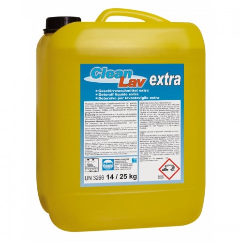 CleanLav Extra средство для профессиональной чистки и мойки посуды на кухнях, в столовых, ресторанах и гостиницах, 14 кг, Pramol 07-04-0013