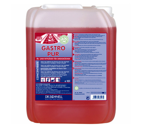 GASTRO-PUR растворитель масляных и жировых загрязнений для кухни, 10 л dr. Schnell 36047
