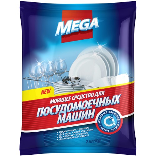 MEGA моющий порошок для посудомоечных машин, 1 кг, АМС М-10-4