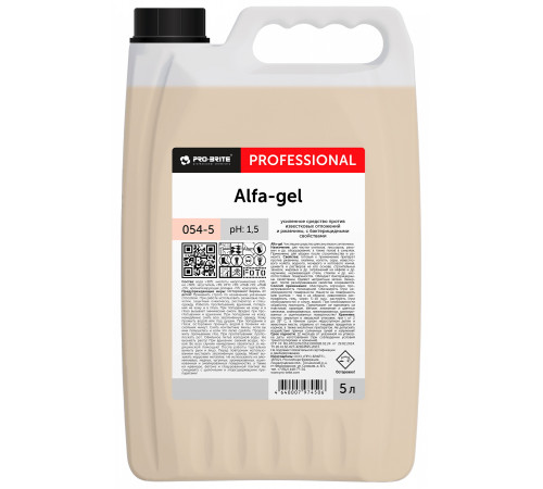 Чистящее средство для удаления известкового налета и ржавчины Pro-brite Alfa-Gel 054-5, 5 л