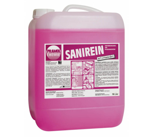 Концентрированное чистящее средство Sanirein 10 л PRAMOL 7640137-10