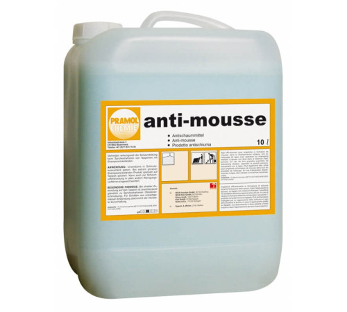 Anti-Mousse средство для предотвращения образования пены (пеногаситель), 10 л PRAMOL 07-05-0014-10
