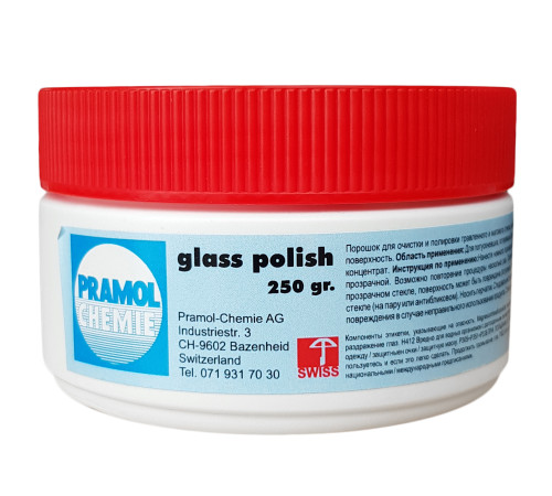 Glass-Polish 0,25 л средство для очистки и полировки травленного (или матированного) оконного стекла PRAMOL 17572.08399-0.25