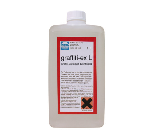 Graffiti EX L жидкий очиститель краски, граффити, синтетических смол, 1 л PRAMOL 07-14-0010