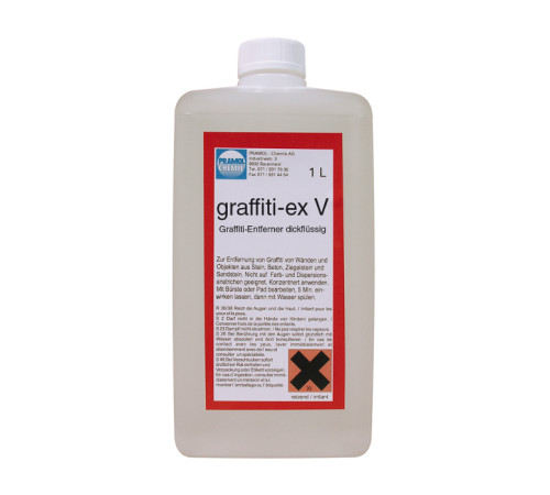 Graffiti EX V гелевый очиститель краски, граффити, синтетических смол, 1 л PRAMOL 07-14-0006