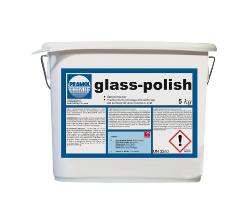 Glass-Polish 5 кг средство для очистки и полировки травленного (или матированного) оконного стекла PRAMOL 17572.08399-5