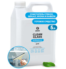 Clean glass Professional Средство для очистки стекол и зеркал, 5 кг, канистра, Grass