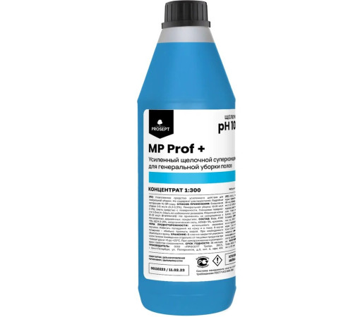 MP Prof + Усиленный щелочной суперконцентрат для генеральной уборки полов, 1 л Prosept 907MP-1
