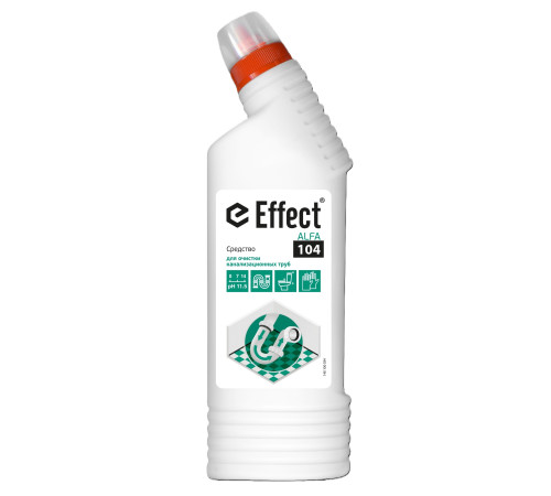 Средство для очистки канализационных труб Альфа 104 0,75 л, Effect 26211 1/14