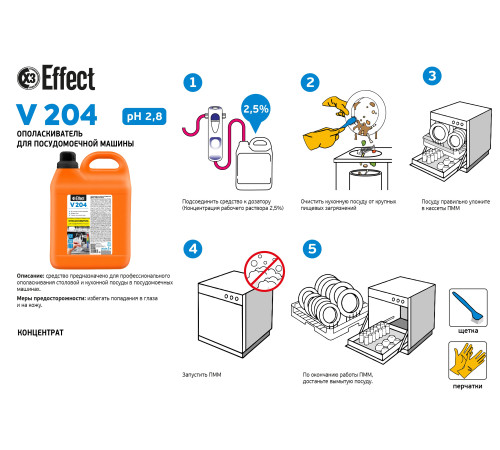 Ополаскиватель для посудомоечных машин Вита 204, 5 л, Effect 25988 1/2