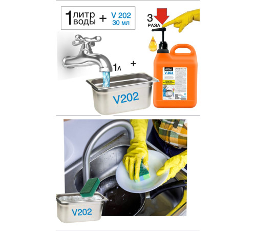 Средство для мытья посуды Вита 202, 1 л, Effect 25676 1/8