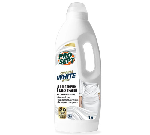 Crystal Жидкое моющее средство для стирки белых и светлых тканей, 1 л Prosept 288-1