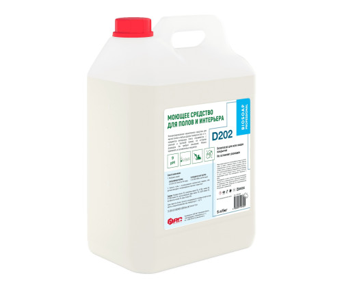 BIOSOAP PROFESSIONAL D202, Нейтральное низкопенное универсальное моющее средство, 5 л, АиС, 1/4