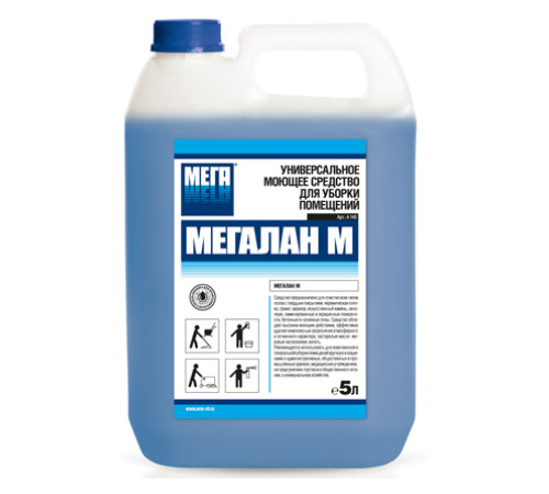 Мегалан-М универсальное моющее средство для ухода за любыми твёрдыми поверхностями, 5 л АМС Кемикал А-140