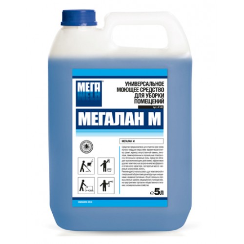 Мегалан-М универсальное моющее средство для ухода за любыми твёрдыми поверхностями, 5 л, АМС А-140