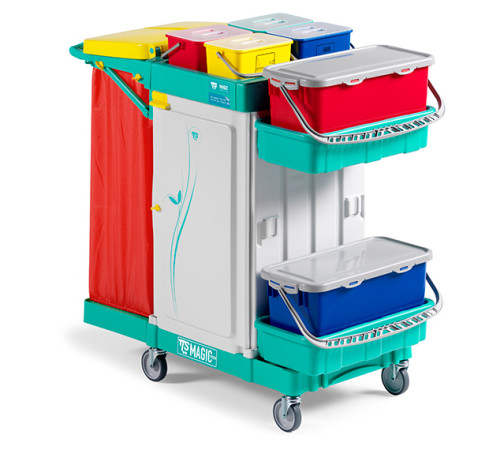 Magic System 700S Safety тележка с держателем и разделителем мешков 2x70 TTS MS700S0C0A00
