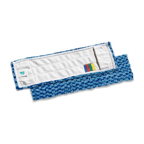 Microsafe моп с кармашками для нескользящих полов, микроволокно голубое, 40x13 см TTS 666