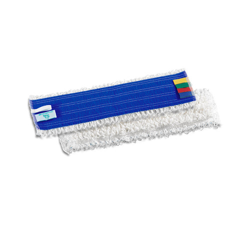 Microriccio моп Velcro, микрофибра, белый с цветовой кодировкой, 40х10,5 см TTS 0M000705