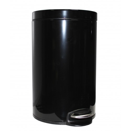 Корзина для мусора с педалью Lux (эмалированная сталь, чёрная), 5 л Binele WP05LB