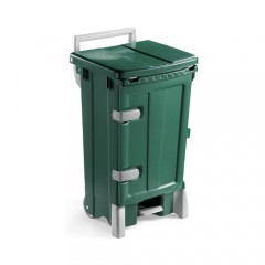 OpenUp90 контейнер с педалью, дверью и зеленой крышкой, зеленый, 90 л TTS 5705