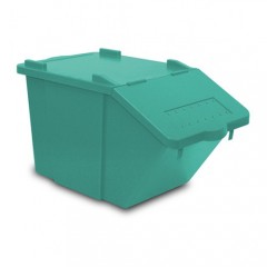 Контейнер мусорный без пластиковых наклеек, зеленый, 45 л TTS S080043